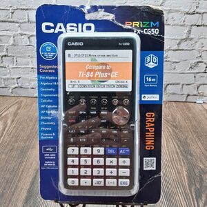 Casio Prizm FX-CG50 Color Graphing Calculator w/3D Graph NEW (Worn Packaging)